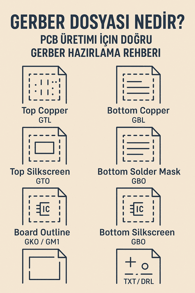 🧾 Gerber Dosyası Nedir? PCB Üretimi İçin Doğru Gerber Hazırlama Rehberi görseli